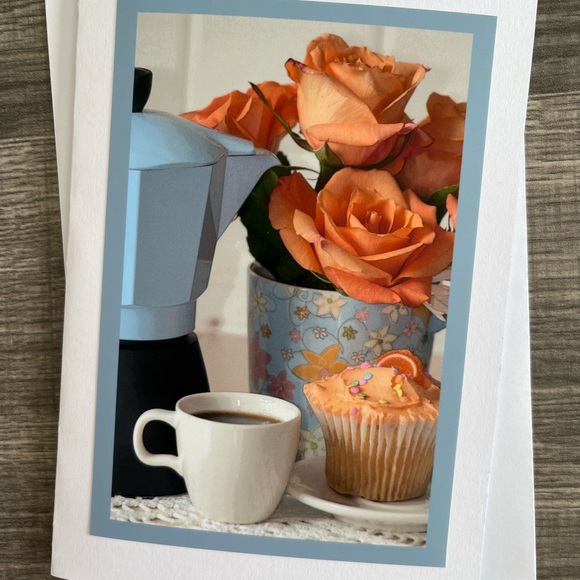 Six 5x7 Blank Photo Coffee Greeting cards - Picture 2 of 7